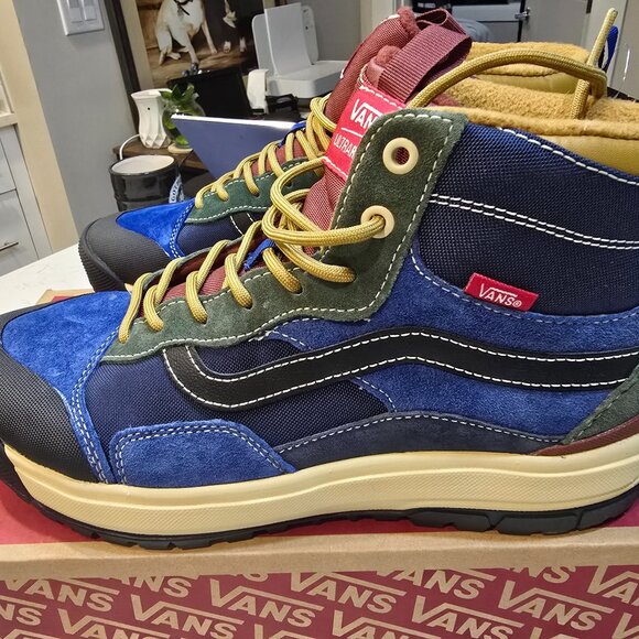Vans Ultrarange Exo Hi MTE Multi Blue Red Green Hiking Shoe Sneaker Boot MENS 10 - Picture 1 of 13
